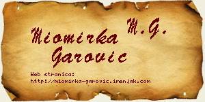 Miomirka Garović vizit kartica